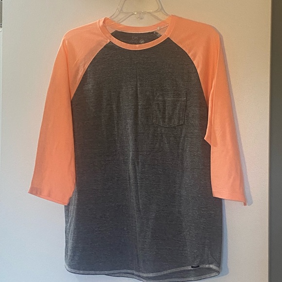 on the byas Other - On The Byas Gray and neon orange tee